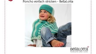 Poncho einfach stricken  Stricken lernen für Anfänger [upl. by Fanning]