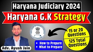 Haryana Judiciary 2024  Haryana GK Strategy  Smart amp Legal Guidance [upl. by Iznek]