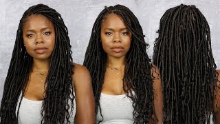 How to Install Small Goddess Locs  Lisa Bonet Inspired [upl. by Notreve]