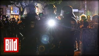 G20 in Hamburg  Polizei räumt Schanzenviertel  Nacht von Freitag auf Samstag [upl. by Joacima]