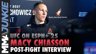 UFC on ESPN 25 Macy Chiasson full postfight interview [upl. by Sert772]