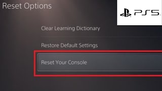 How to Factory Reset your PS5 [upl. by Murial]