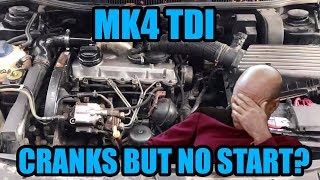 MK4 TDI Cranks But No Start [upl. by Hankins12]