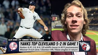 Yankees Take Game 1 of ALCS Behind Masterful Rodon Start  WFUV Sports [upl. by Milford]