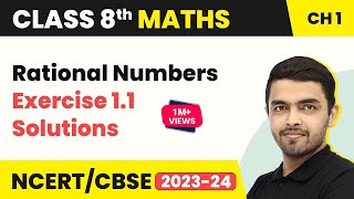 Rational Numbers  Exercise 11 Solutions  Class 8 NCERT Maths Chapter 1 202223 [upl. by Dnob]