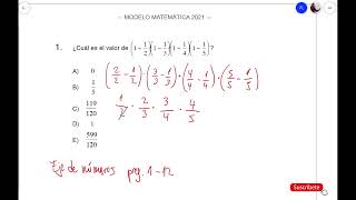 Resolución Modelo Matemática PDT admisión 2022  invierno 2023 EJE NÚMEROS DEMRE P112 [upl. by Maddox]