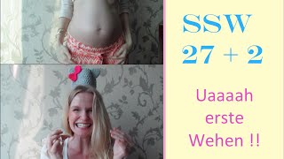 Schwangerschafts VLOG SSW 27  2 Tage  erste Wehen [upl. by Puritan680]