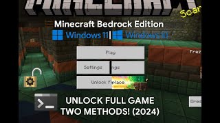 UNLOCK FULL GAME MINECRAFT BEDROCK 121  WINDOWS 1011 2024 [upl. by Nagiam]