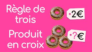 Règle de trois et produit en croix [upl. by Adilem]