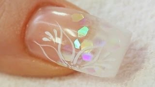 Beginners UV Gel Nail with a Tip and Overlay Tutorial [upl. by Blackstock]