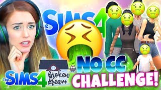 I HATE THEM ALL🤢 Broken Dream NO CC CHALLENGE 🤮 The Sims 4 CAS [upl. by Ecinrev]