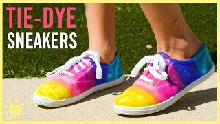 DIY  TieDye Sneakers Made w Sharpies [upl. by Allayne922]