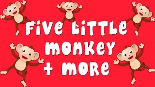 Five Little monkeys  Nursery Rhymes  Plus More [upl. by Nosoj]