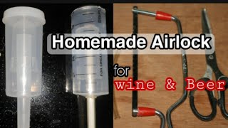 how to make Simple homemade Airlock for wine amp Beer meking [upl. by Aitsirt138]