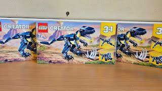 Lego 3in1 Mighty Blue Dinosaurs 77941 Silent Build 🎧 [upl. by Agnizn814]