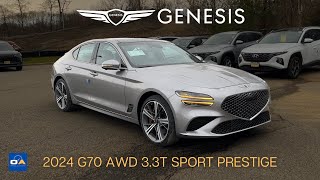 2024 Genesis G70  BEST Value Luxury Compact Sedan  G70 AWD 33T Sport Prestige Walkaround Review [upl. by Mihcaoj1]