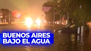 BUENOS AIRES BAJO EL AGUA Avellaneda con avenidas anegadas y sin luz [upl. by Cranston]