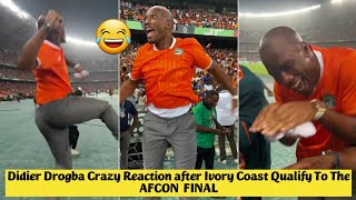 😂 Didier Drogba Crazy Reaction after Ivory Coast Qualify to the AFCON FINAL [upl. by Nakeber]