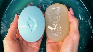 ASMR SOAP ☁️ Dove amp Ombia • Washing tapping squeezing soaked 🤍 [upl. by Roslyn759]