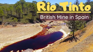 British Mining railway in Spain  Rio Tinto Parque minero4K Walk tour Martian landscape in Huelva [upl. by Acnalb]