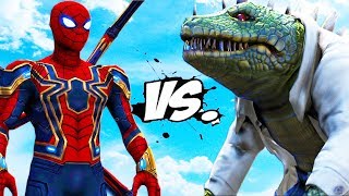 IRON SPIDER VS THE LIZARD  EPIC BATTLE [upl. by Fattal]