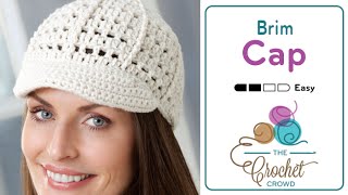 Crochet Visor Cap Pattern  EASY  The Crochet Crowd [upl. by Emilia800]