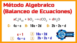 ¿Cómo balancear ecuaciones con el método algebraico [upl. by Apollus]