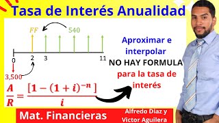 Como calcular la TASA DE INTERES de una ANUALIDAD DIFERIDA  Ecuación de valor equivalente [upl. by Allimac995]