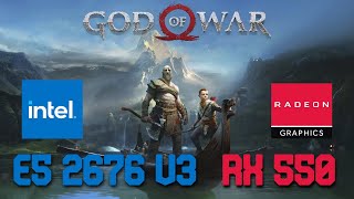 God of War 2018 Test  Xeon 2676 V3  RX550 2GB [upl. by Tedman]