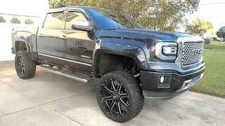 65 INCH ZONE LIFT 2015 GMC SIERRA DENALI 24 INCH FUEL MAVERICKS 35 INCH HAIDA MUD CHAMPS [upl. by Ford]