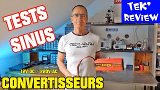 CONVERTISSEURS ONDULEURS 12V DC  220V AC TESTS PUR SINUS [upl. by Powder]