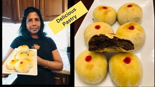 Guyanese Pastry  Chinese Cake  Black Eye Cake is a must try [upl. by Dulci]