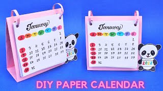 How to make Happy New Year 2022 CalendarDIY Paper CalendarCute Paper Calendar 2022 [upl. by Laroy845]