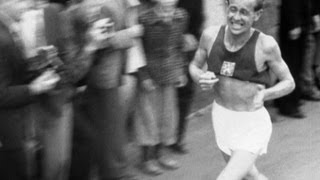 Emil Zátopek Wins 5000m 10000m amp Marathon Gold  Helsinki 1952 Olympics [upl. by Aenert]