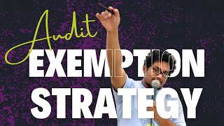 EXEMPTION STRATEGY IN AUDIT  CA INTER  TAMIL [upl. by Aierbma]