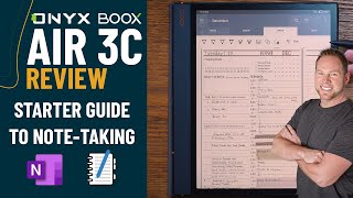 Starter Guide to using Onyx Boox Note Air 3C for NoteTaking App  OneNote  Penly [upl. by Irac]