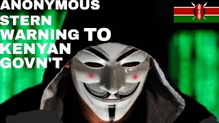 Anonymous Hackers Group Warns Kenyan Government Over Finance Bill 2024🇰🇪🇰🇪🇰🇪 [upl. by Inahpets]