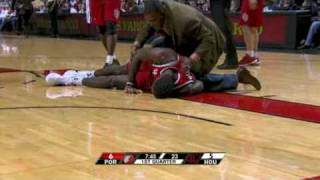 Greg Oden Injury [upl. by Inalaek]