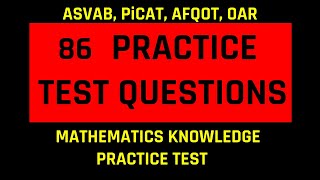 Grammar Hero’s ASVAB PiCAT AFOQT amp OAR Mathematics Knowledge Practice Test 86 Questions [upl. by Stephan]