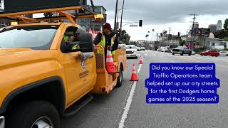 LADOT sets up for 2023 Dodger Season [upl. by Ozan]