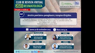 Club de revista 41 Artritis psoriásica patogénesis y terapias dirigidas [upl. by Reizarf]