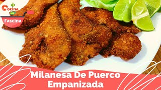 Milanesa De Puerco Empanizada  Receta Facil [upl. by Anallese562]