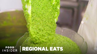 How Authentic Pesto Is Made In Italy  Regional Eats [upl. by Aliak]