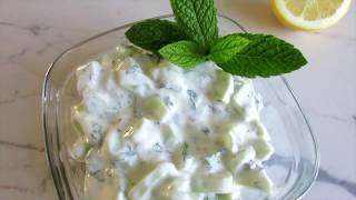 Salade de Concombre au Yaourt et à la Menthe [upl. by Donelle381]