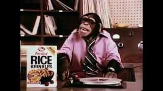 VINTAGE 1968 ALPHA BITS COMMERCIAL  CHIMP DJ PROMOTING quotTHE MONKEESquot RECORD ON THE CEREAL BOX [upl. by Fendig989]