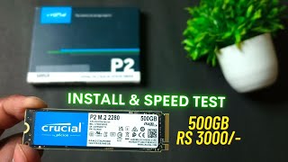 I Install Crucial P2 NVMe M2 500GB SSD On My PC  How To Install M2 SSD on Desktop  Best M2 SSD [upl. by Leese]