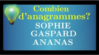 Dénombrement • Savoir compter les anagrammes dun mot • Terminale spécialité maths • Permutations [upl. by Matilda]