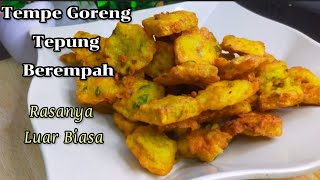 Tempe Goreng Tepung Berempah Fried Tempeh with Spiced Flour Its Amazingly Delicious [upl. by Yelnikcm]