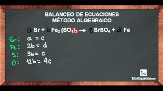 Balanceo de Ecuaciones Método Algebraico No 2 [upl. by Elvina]