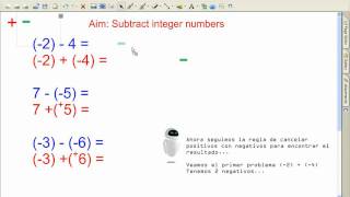 Subtracting Integer Numbers Basic Method [upl. by Lockwood]